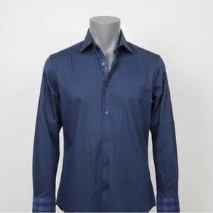 LVS Signature Deep Blue Men’s Dress Shirt Large